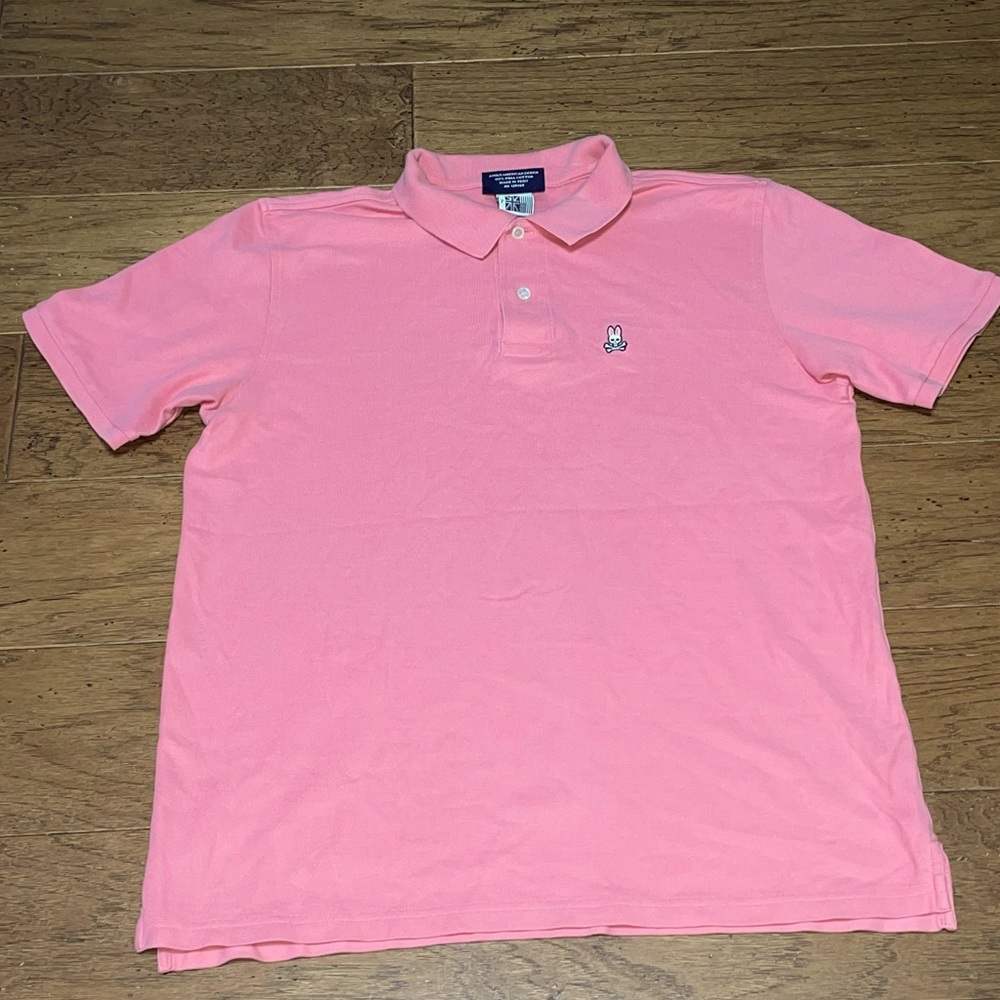 Psycho Bunny Men  Short Sleeve Pink Polo Shirt Pima Cotton 7 XL 100% Pima cotton